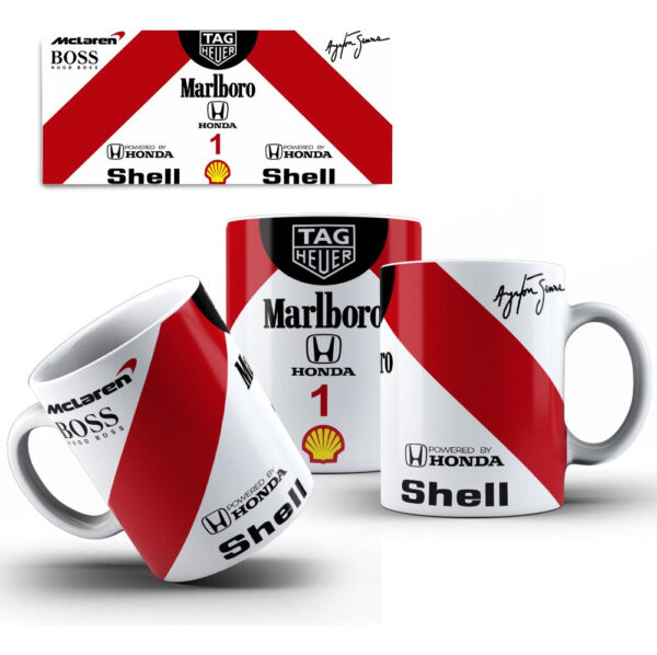 Caneca Capacete Ayrton Senna - Porcelana 325ml - Imagem 2