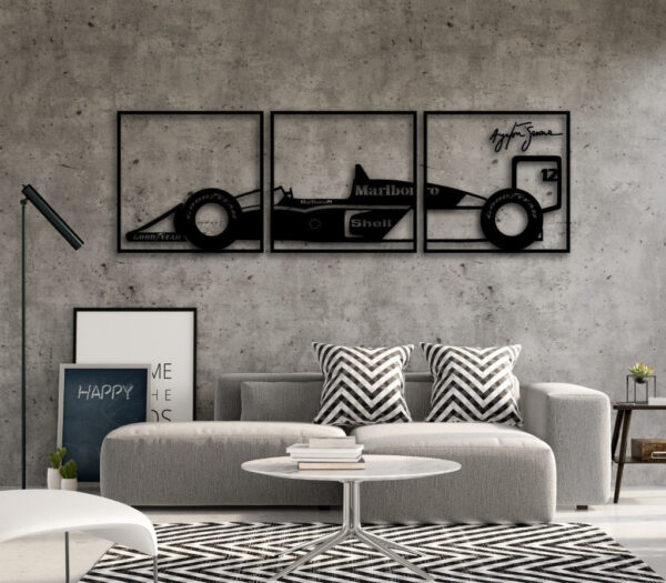 Quadro Formula 1 Carro Airton Senna 129cmx35cm