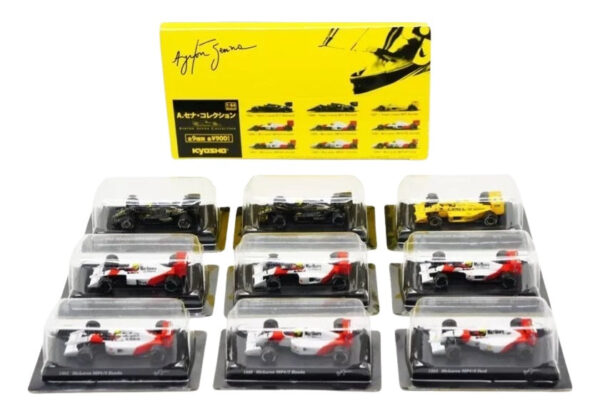Kyosho F1 1/64 Coleção 9 Miniaturas 1985 - 1993 Ayrton Senna