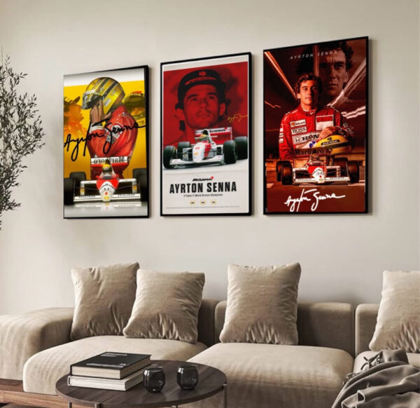Quadro Decorativo Mosaico Campeão Ayrton Senna Formula 1