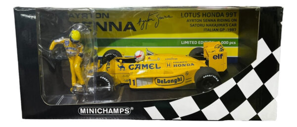 Miniatura Lotus Honda 99t Ayrton Senna Nakajima 1987 1:18