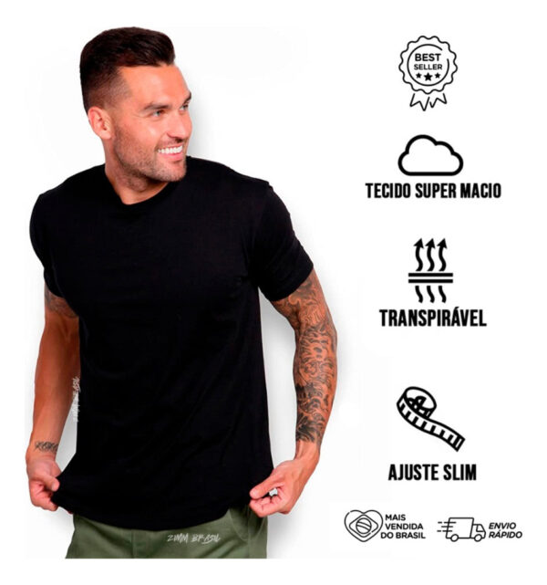 Camiseta Algodão Ayrton Senna Penteado 30.1 Slim Ref 1 - Imagem 5