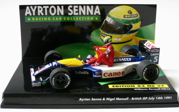 Minichamps F1 1/43 Williams Fw14 1991 Mansell Taxi Senna #5