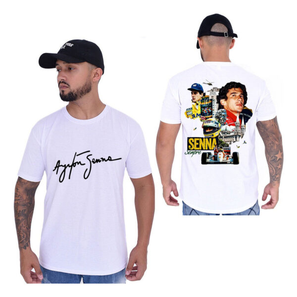 Camiseta Ayrton Senna Sempre Eterno Idolo Formula 1 Mundial - Imagem 2